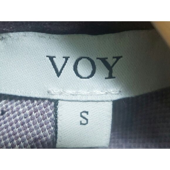 NWT Voy Purple Polka Dot Ruffle Sleeve Top W/ Back Neck Tie Size SMALL - Picture 2 of 8